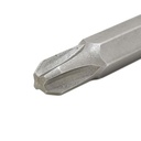 25 Display Pack - 3# Phillips Head Power Screwdriver Bits - 2 Inch Long - 6mm Dia