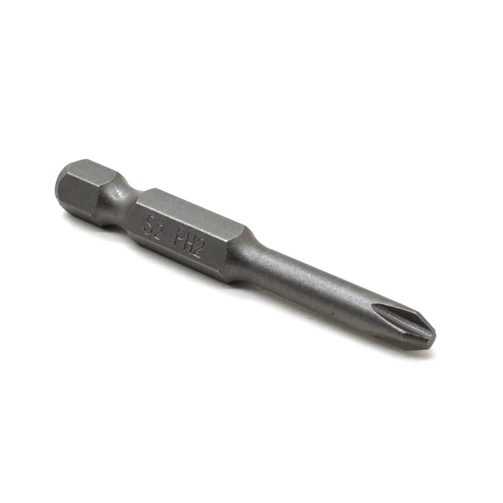10 Display Pack - 2# Phillips Head Power Screwdriver Bits - 2 Inch Long - 6mm Dia