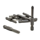 10 Display Pack - 2# Phillips Head Power Screwdriver Bits - 2 Inch Long - 6mm Dia