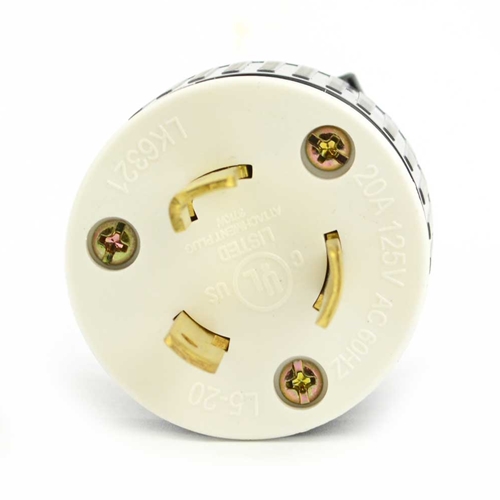 20A-125V 3-Blade NEMA L5-20P Twist Lock Electrical Plug - W02