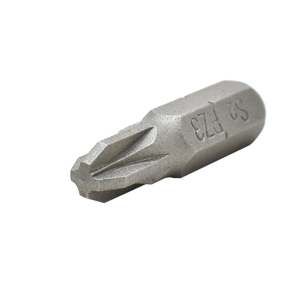 50 Display Pack - 3# Single End Pozidriv Screwdriver Bits - 1 Inch Long