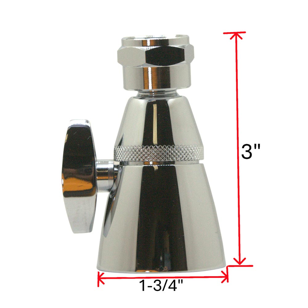 136-T 1-3/4" Adjustable Spray Shower Head - Chrome Plated