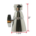 136-T 1-3/4" Adjustable Spray Shower Head - Chrome Plated
