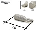 50 Display Pack - T20 Single End Torx Screwdriver Bits - 1 Inch Long