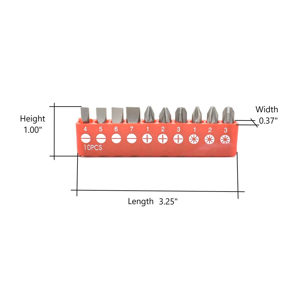 10 Piece Screwdriver Bit Set