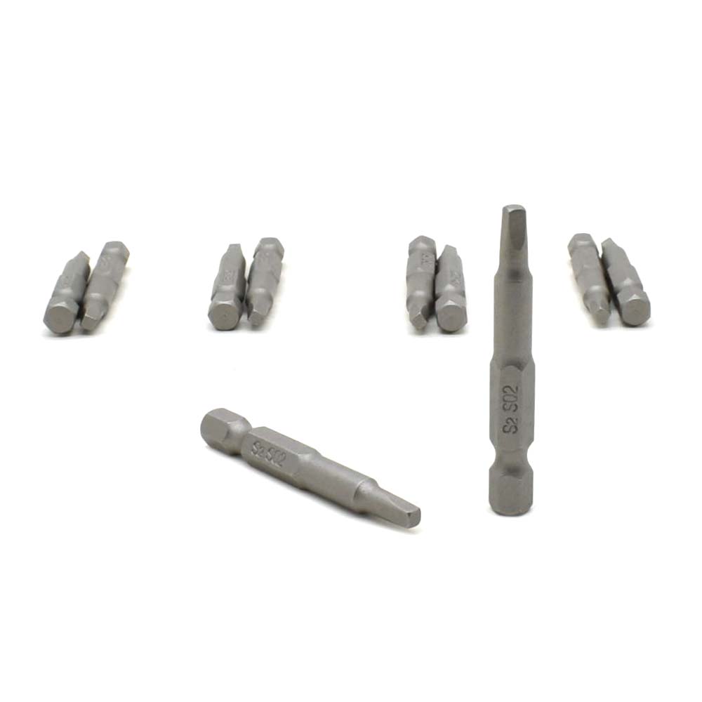 25 Display Pack - 2# Square Recess Screwdriver Bits - 2 Inch Long