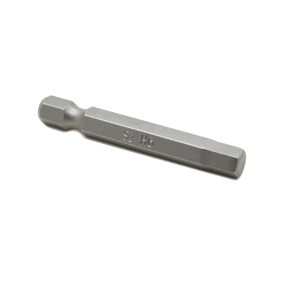 10 Display Pack - Single End Hexagonal Screwdriver Bits - 2 Inch Long - 6mm Hex