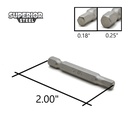 10 Display Pack - Single End Hexagonal Screwdriver Bits - 2 Inch Long - 5mm Hex