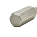 10 Display Pack - Single End Hexagonal Screwdriver Bits - 1 Inch Long - 7/64 Hex