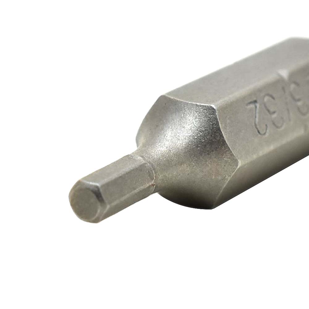 50 Display Pack - Single End Hexagonal Screwdriver Bits - 1 Inch Long - 3/32 Hex