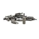 50 Display Pack - Single End Hexagonal Screwdriver Bits - 1 Inch Long - 3/32 Hex