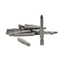25 Display Pack - 1# Single End Pozidriv Screwdriver Bits - 2 Inch Long