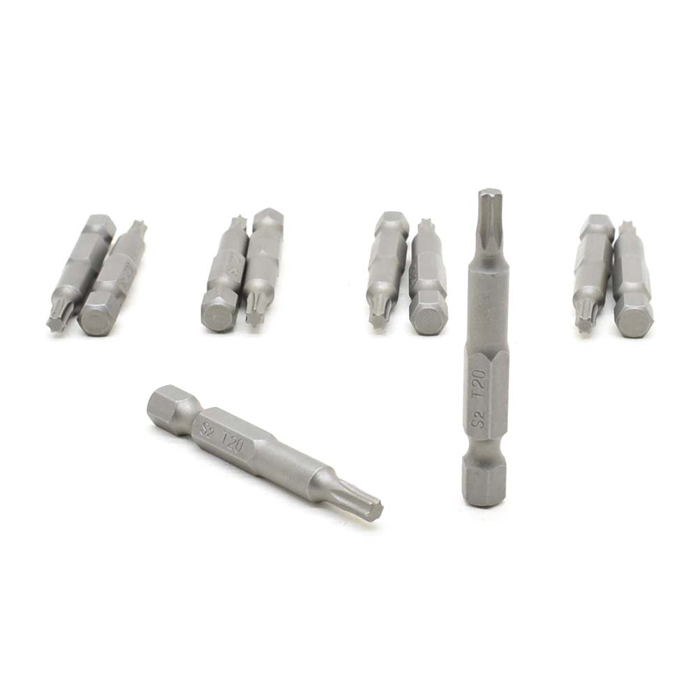 10 Display Pack - T20 Single End Torx Screwdriver Bits - 2 Inch Long