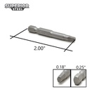 25 Display Pack - Single End Hexagonal Screwdriver Bits - 2 Inch Long - 4mm Hex