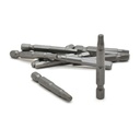 10 Display Pack - Single End Hexagonal Screwdriver Bits - 2 Inch Long - 4mm Hex