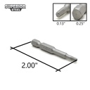 10 Display Pack - Single End Hexagonal Screwdriver Bits - 2 Inch Long - 3mm Hex