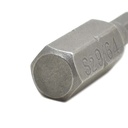 10 Display Pack - Single End Hexagonal Screwdriver Bits - 1 Inch Long - 9/64 Hex
