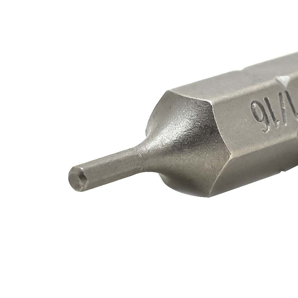 50 Display Pack - Single End Hexagonal Screwdriver Bits - 1 Inch Long - 1/16 Hex