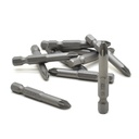10 Display Pack - 2# Single End Pozidriv Screwdriver Bits - 2 Inch Long