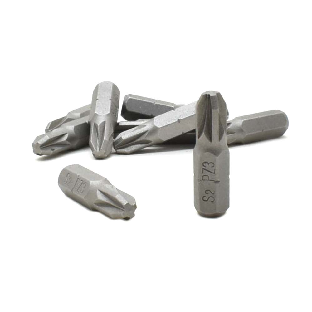 10 Display Pack - 3# Single End Pozidriv Screwdriver Bits - 1 Inch Long