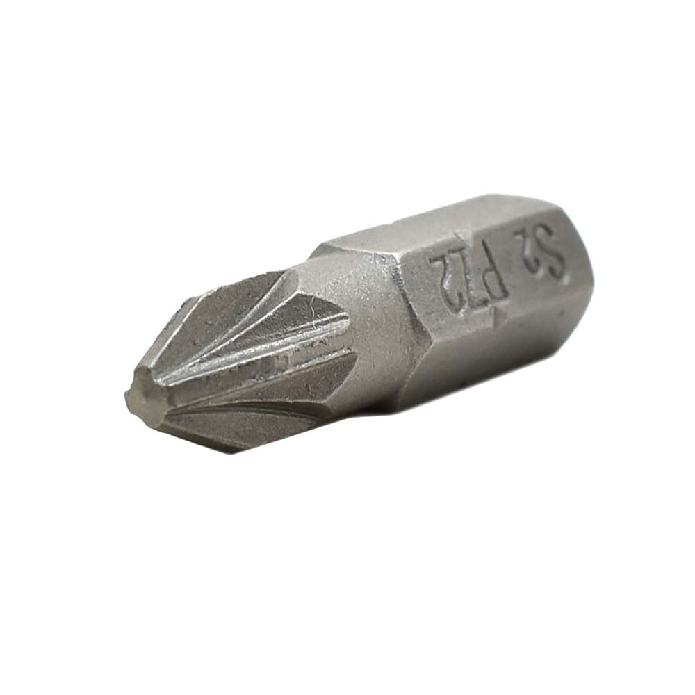 50 Display Pack - 2# Single End Pozidriv Screwdriver Bits - 1 Inch Long
