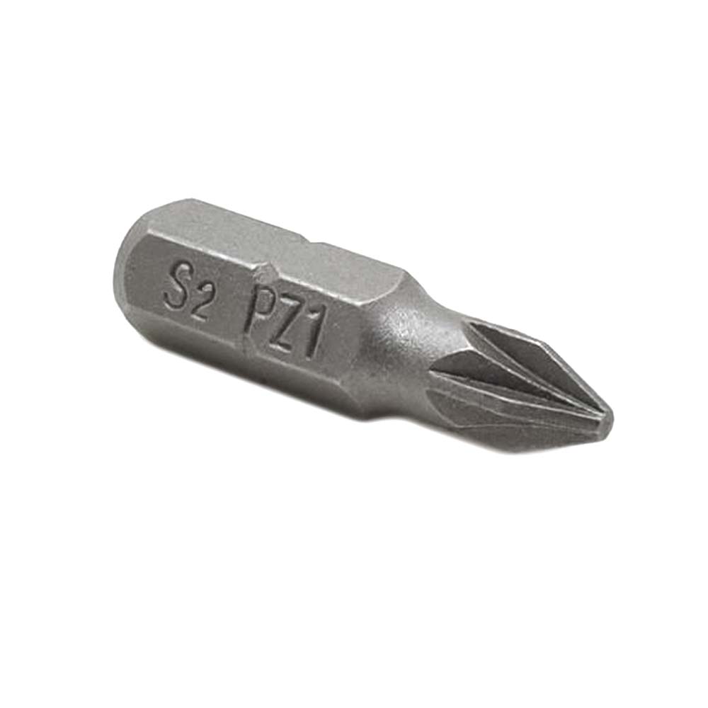 50 Display Pack - 1# Single End Pozidriv Screwdriver Bits - 1 Inch Long