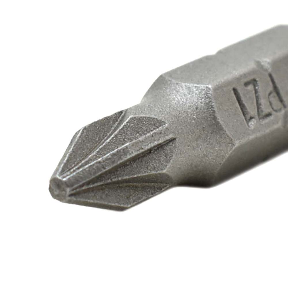 10 Display Pack - 1# Single End Pozidriv Screwdriver Bits - 1 Inch Long