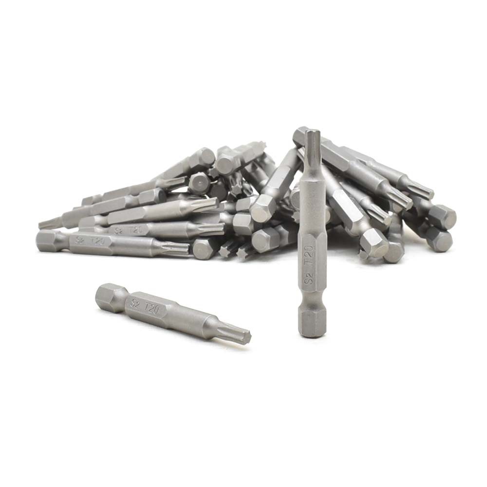 25 Display Pack - T20 Single End Torx Screwdriver Bits - 2 Inch Long