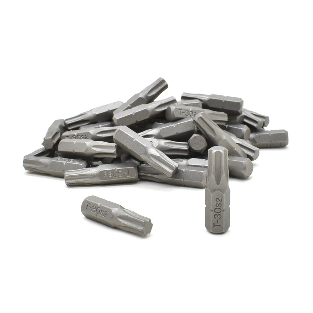 50 Display Pack - T30 Single End Torx Screwdriver Bits - 1 Inch Long