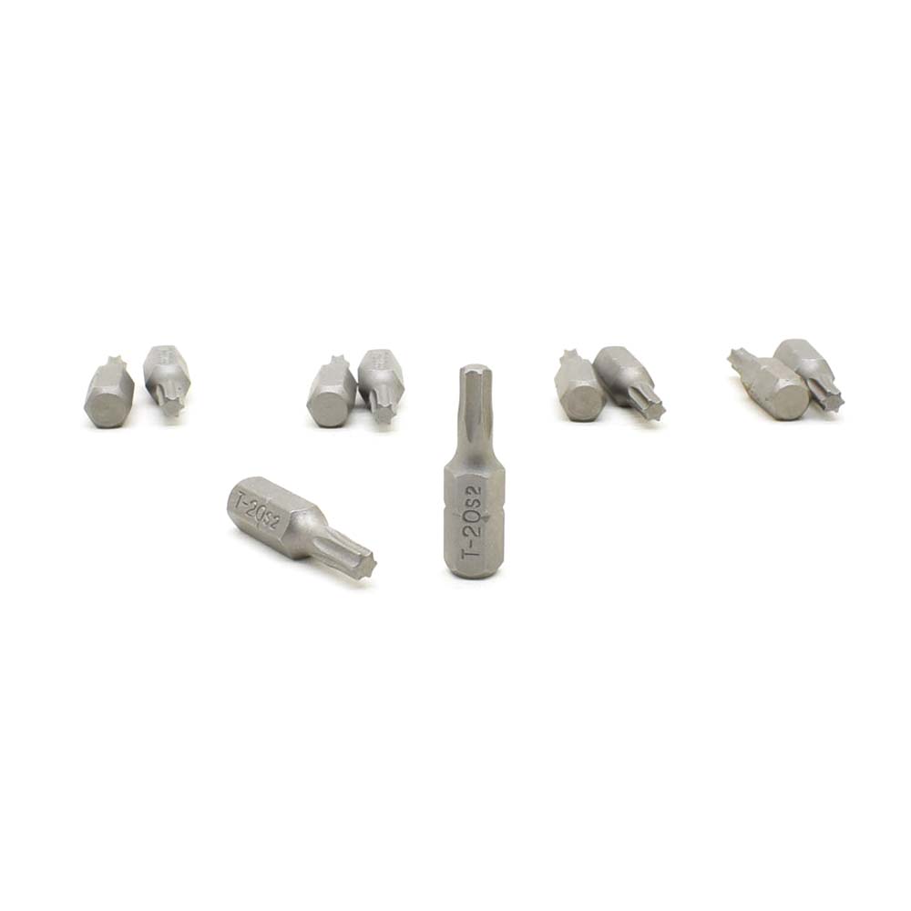 10 Display Pack - T20 Single End Torx Screwdriver Bits - 1 Inch Long
