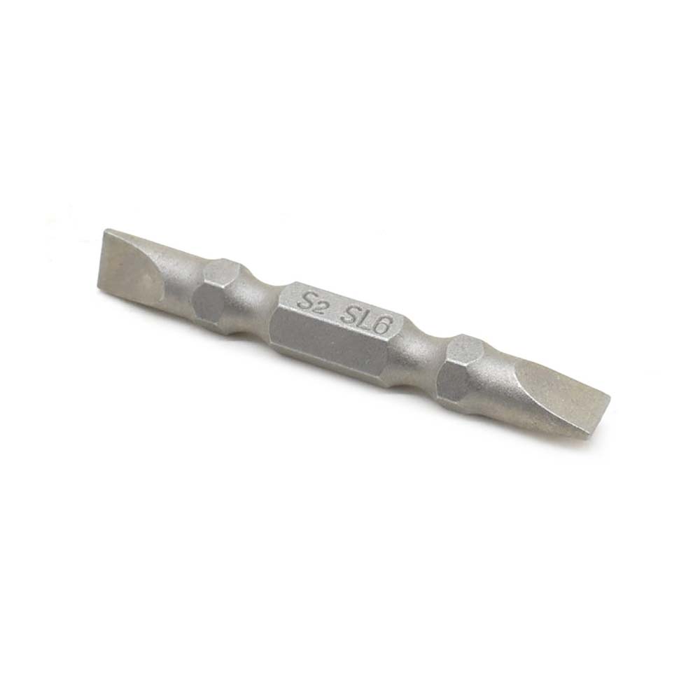 10 Display Pack - Slotted Double End Screwdriver Bits - 2" Long - 6mm Wide Slot