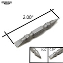 10 Display Pack - Slotted Double End Screwdriver Bits - 2" Long - 5mm Wide Slot
