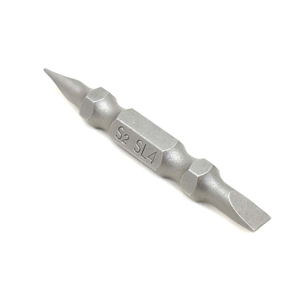 10 Display Pack - Slotted Double End Screwdriver Bits - 2" Long - 4mm Wide Slot