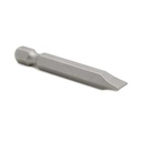 25 Display Pack - Single End Slotted Screwdriver Bits - 2 Inch Long - 7mm Wide Slot