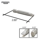 25 Display Pack - Single End Slotted Screwdriver Bits - 2 Inch Long - 6mm Wide Slot