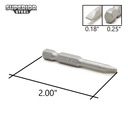 10 Display Pack - Single End Slotted Screwdriver Bits - 2 Inch Long - 5mm Wide Slot