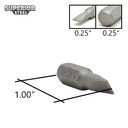 50 Display Pack - Single End Slotted Screwdriver Bits - 1 Inch Long - 5mm Wide Slot
