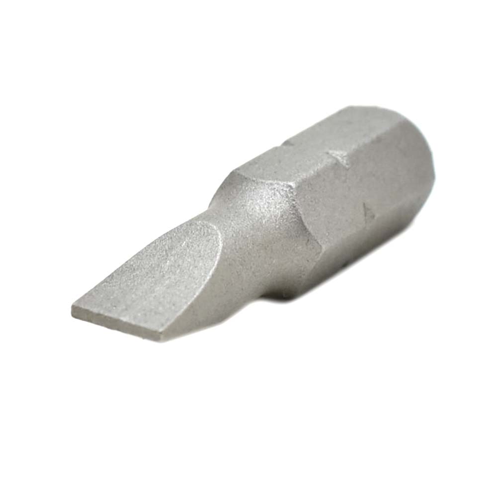 10 Display Pack - Single End Slotted Screwdriver Bits - 1 Inch Long - 5mm Wide Slot