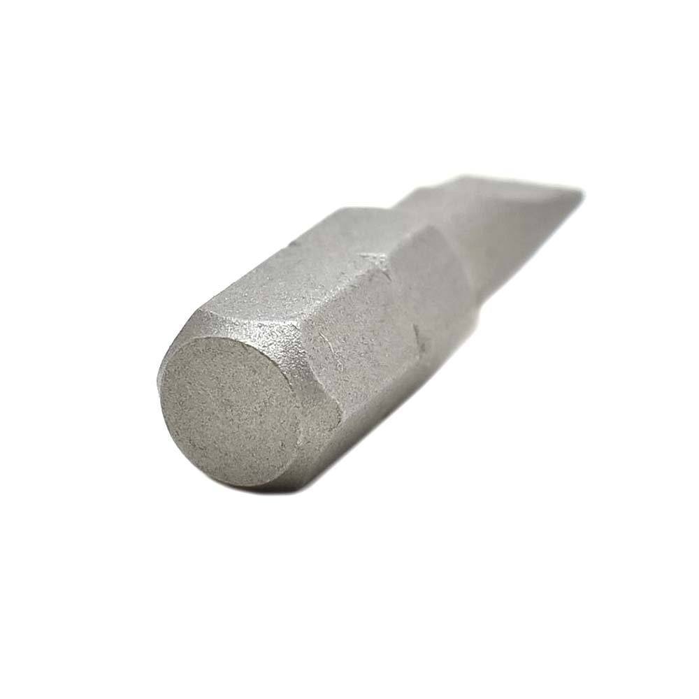 10 Display Pack - Single End Slotted Screwdriver Bits - 1 Inch Long - 5mm Wide Slot
