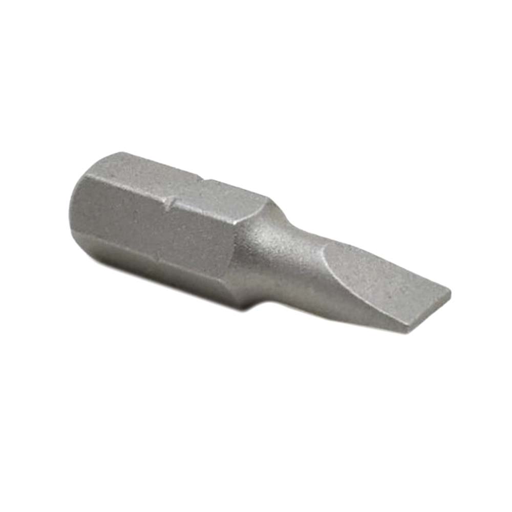 10 Display Pack - Single End Slotted Screwdriver Bits - 1 Inch Long - 4.5mm Wide Slot