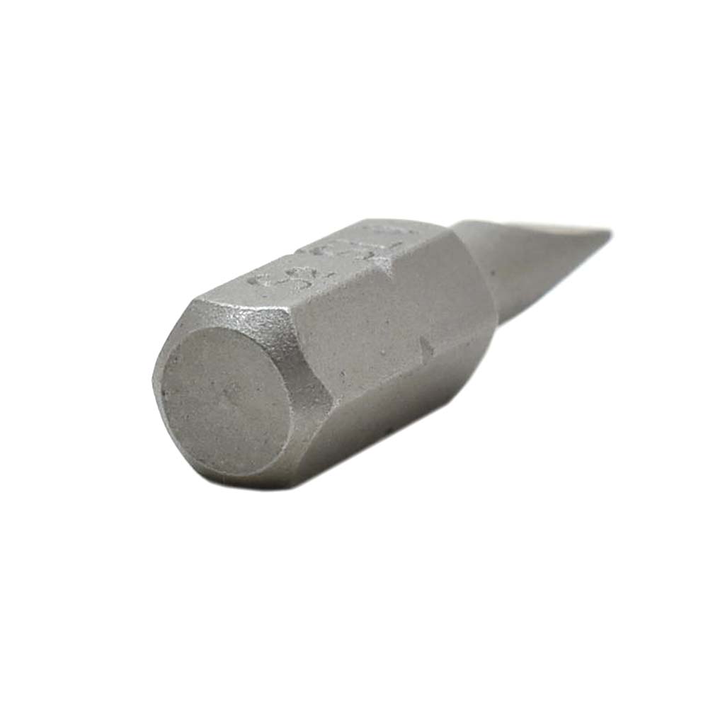 10 Display Pack - Single End Slotted Screwdriver Bits - 1 Inch Long - 4mm Wide Slot