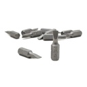 10 Display Pack - Single End Slotted Screwdriver Bits - 1 Inch Long - 4mm Wide Slot