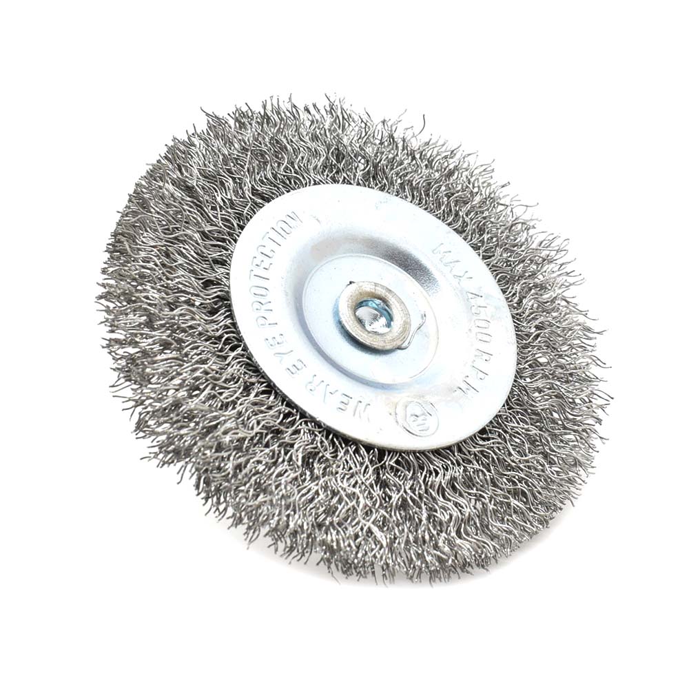 4-Inch Wire Wheel 1/4-Inch Shank - Coarse Crimped Wire 4500 RPM