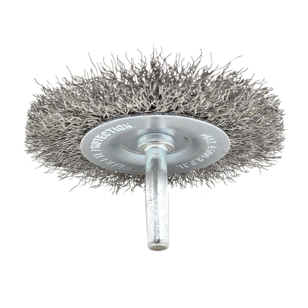 4-Inch Wire Wheel 1/4-Inch Shank - Coarse Crimped Wire 4500 RPM