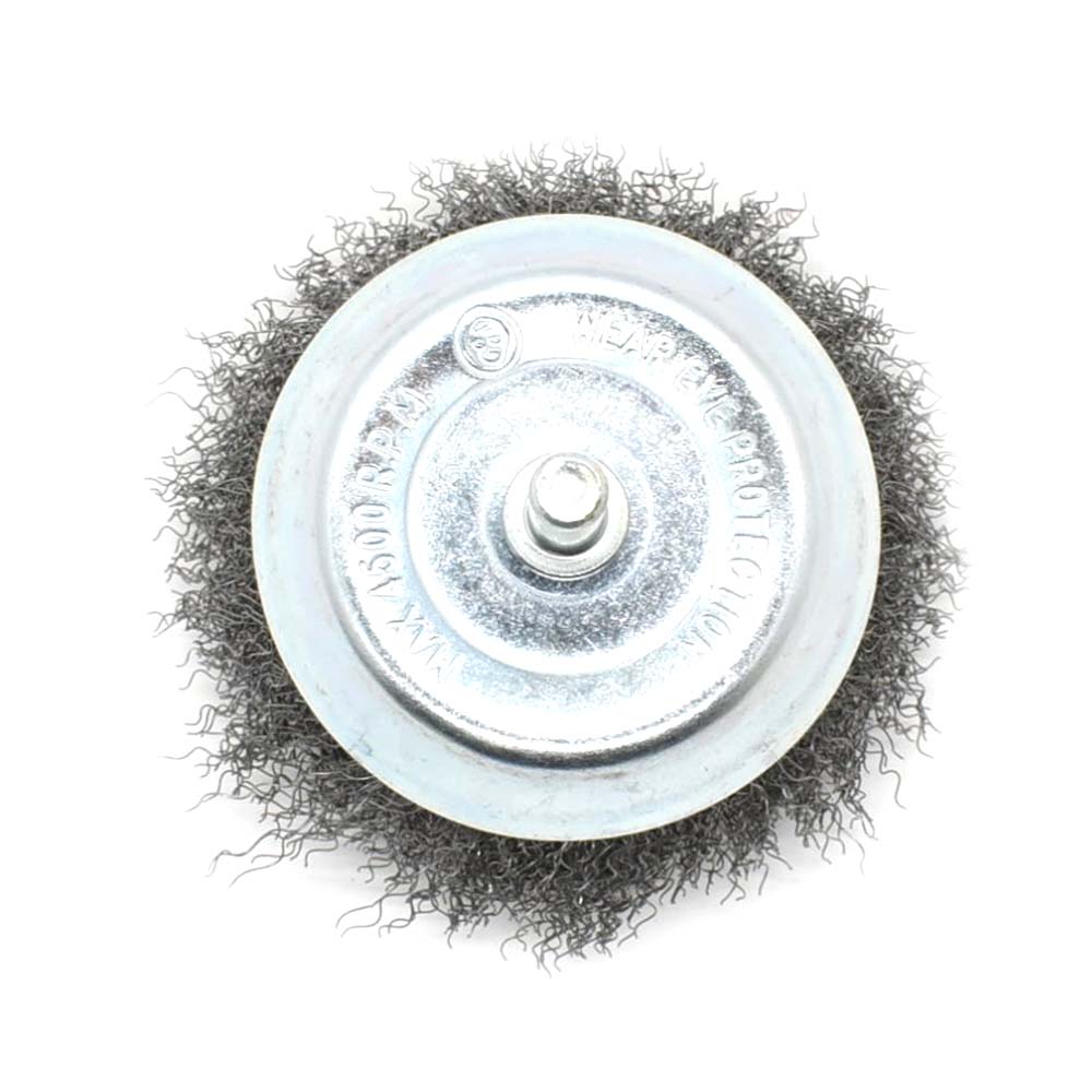 2-Inch Wire Cup Brush 1/4-Inch Shank - Fine Crimped Wire 4500 RPM