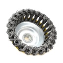 4-Inch Wire Cup Brush, 5/8-11 Thread - Knotted Wire 8500 RPM