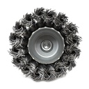 3-Inch Wire Cup Brush 1/4-Inch Shank - Knotted Wire 4500 RPM