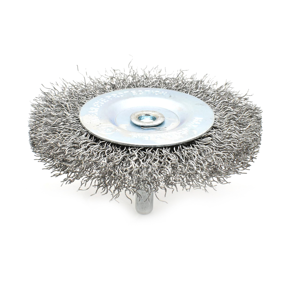 3-Inch Wire Wheel 1/4-Inch Shank - Coarse Crimped Wire 4500 RPM