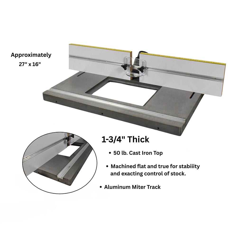Extension Cast Iron Table Top & Fence(no plate)