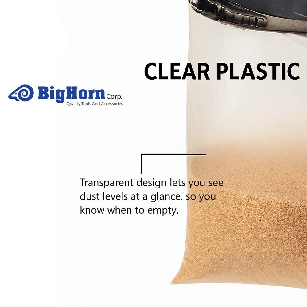 5pk 19.5" Dia. Clear Plastic Dust Collection Bag 30.5"x33"